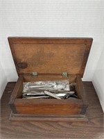Flatware and wooden box