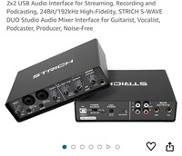 2x2 USB Audio Interface for Streaming