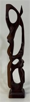GREAT SIGNED HAND CARVED WOODEN FIGURAL