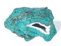 Drusy Quartz on Chrysocolla Specimen Bagdad Ariz.