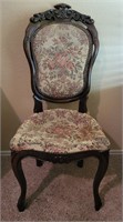 Wood Floral Chair