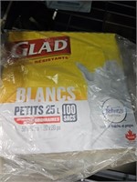Glad White Garbage Bags - Small 25 Litres -