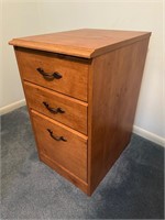 Wood Toned 3 Drawer File Cabinet