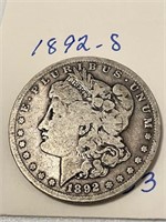 1892-S MORGAN SILVER DOLLAR