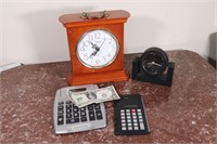 Timex Mantle Clock. Calculators.