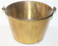 Brass Bucket w/ Wrought Iron Bale Handle