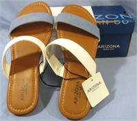 NEW ARIZONA JEANS SIZE 9 GORDON CHAMBRAY SANDALS