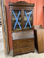 Victorian secretary bookcase, , some wear
