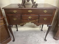 Wooden low boy dresser, has some marks and
