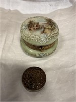 Antique trinket and pill box
