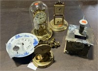 Lot of 4 Vintage Small Analog Clocks and and 1
