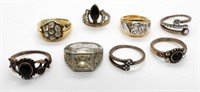 8 Fashion Rings-Men's & Women's