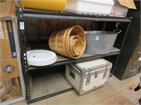 3 tier metal shelving unit - pressed board shelves