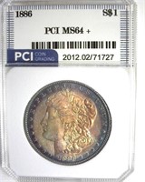 1886 Morgan PCI MS64+ Terrific Toning