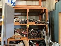 9 Shelves and Floor Scrap Metal, Iron