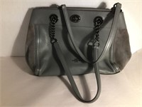 AUTHENTIC COACH GRAY HANDBAG, NICE CONDITION, ONLY