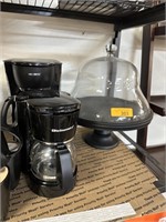 COFFEE MAKERS / CAKE STAND W LID