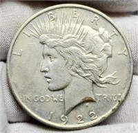 1922-D Peace Silver Dollar XF