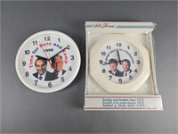 Vintage 1996 Clinton/Gore & Dole/Kemp Clocks