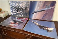 W - LOT OF MILITARY AIRCRAFT PRINTS (C38)