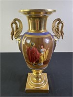 French Empire Period  Hand Painted Porcelain Vase