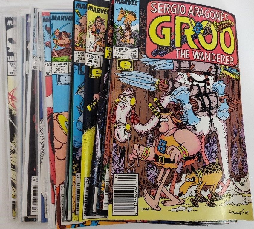 Older Marvel Comics incl Sergio Aragones Groo,