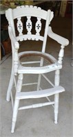 Antique Child's White High Chair