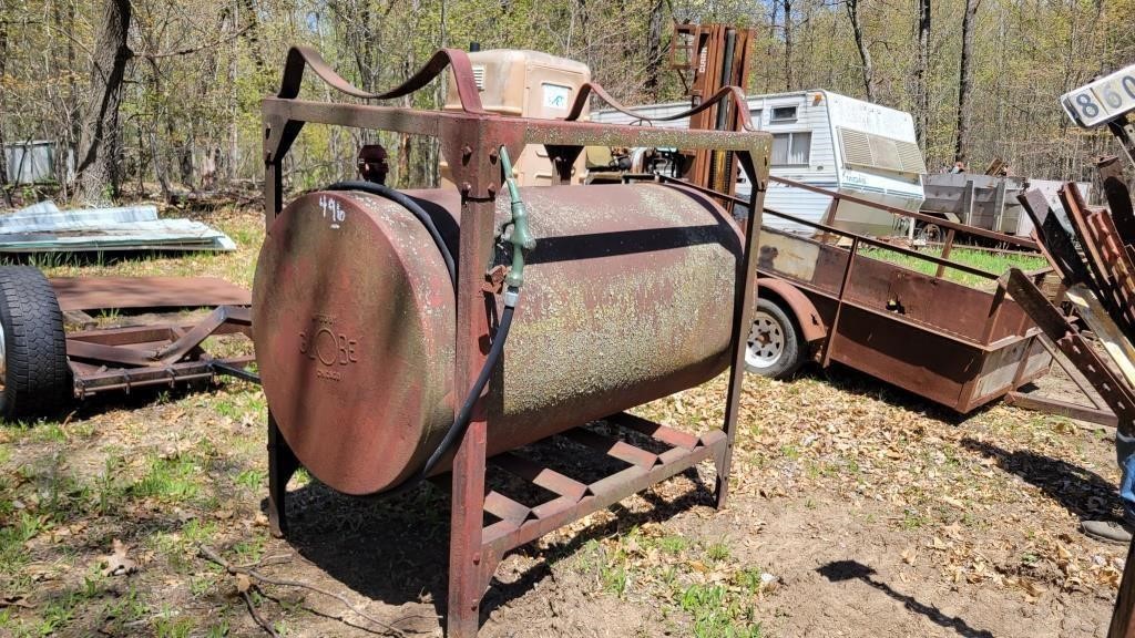 Globe Fuel Tank on Stand