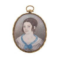 Portrait miniature of a young girl