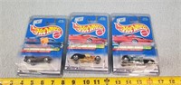3 Hotwheels Vehicles in Bubble Boxs