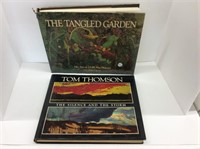 2 art books, tom thomson and the tangled garden