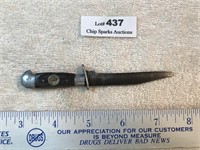 Small Wood Handled Knife with Compass
