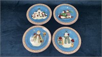 Debbie Mumm Sakura Jolly Snowmen Plates