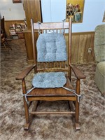 TRACTOR SUPPLY Wood Rocking Chair with Cushions