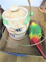 Cookie Jar & Hanging Parrot
