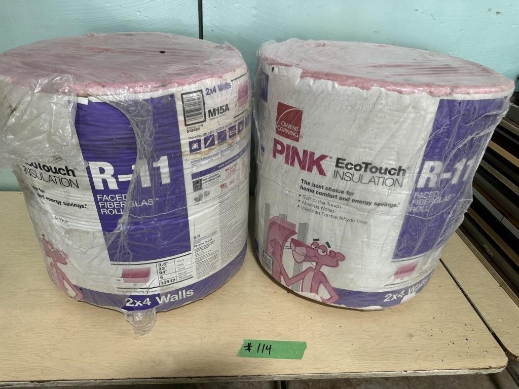 2-  NEW ROLLS OWENS CORNING PINK INSULATION