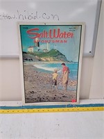Metal saltwater Sportsman advertisement sign