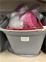 Tote of New and Used Tupperware