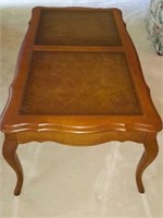Coffee Table with leather inlay