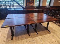 WOOD TOP DOUBLE BASE TABLES 48" X 30"