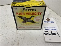 Vintage box of Peters High Velocity 20 Ga