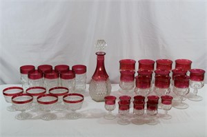Indiana Glass,Tiffin-Franciscan Ruby Red/Cranberry