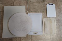 5 Cutting Boards, Stoneware Pizza Plate