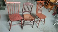 Three Various Chairs Incl. 1 Windsor Braceback