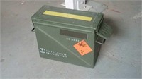 Metal Military Ammo Case W/ Contents Incl. Shell