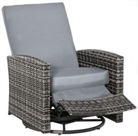 Outdoor Wicker Swivel Recliner Chair