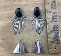 Sterling & Onyx Earrings