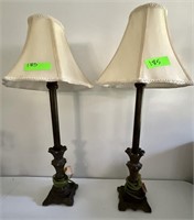 Home decor table lamps with cream colored shades