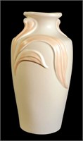 IVORY & PINK POTTERY FLOOR VASE - NO SHIPPING