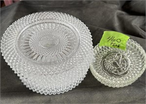 Glass plates and dishes with fruit design